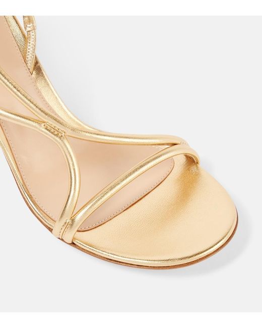 Gianvito Rossi Metallic Leather Sandals
