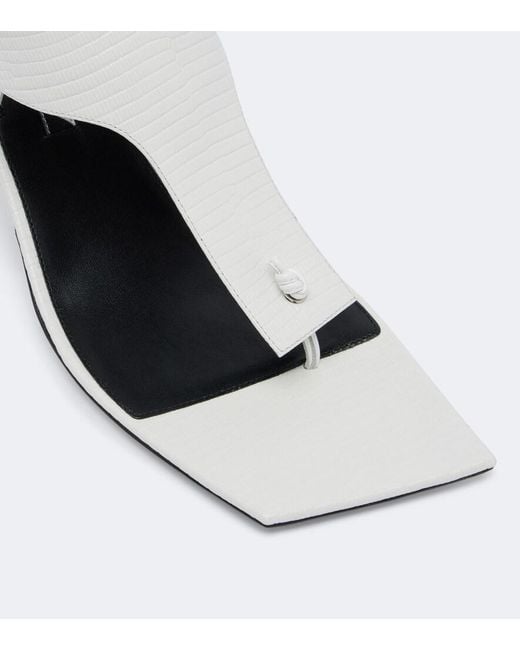 Christen White Edge Leather Sandals