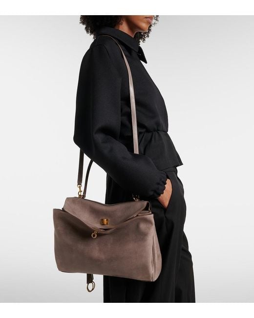 Balenciaga Brown Rodeo Medium Leather Shoulder Bag