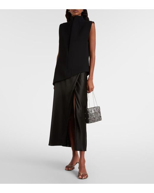 Khaite Black Von Asymmetric Top