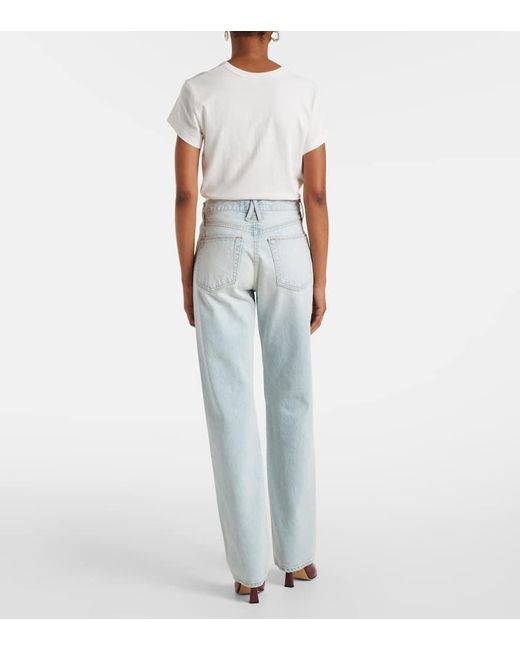 Jeans Regular London A Vita Alta di SLVRLAKE Denim in Blue