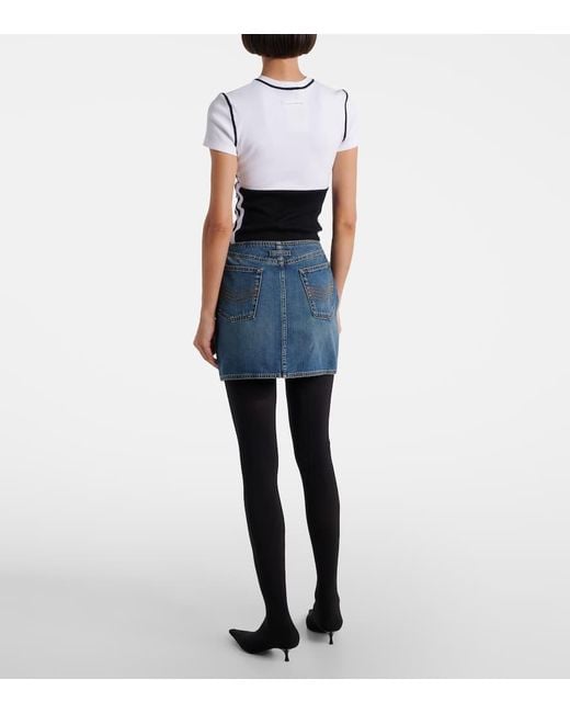 Jean Paul Gaultier Blue Minirock Aus Denim