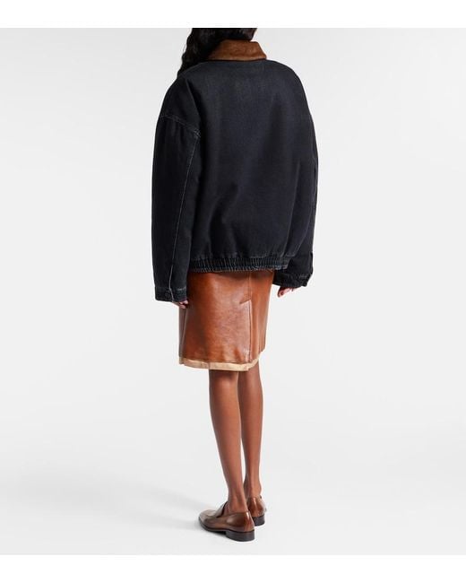 Miu Miu Black Logo Denim Jacket