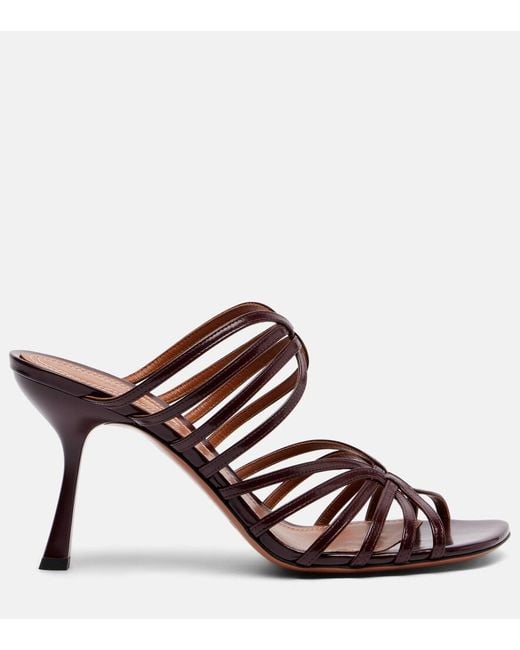 Zimmermann Brown Aura 85 Patent Leather Mules