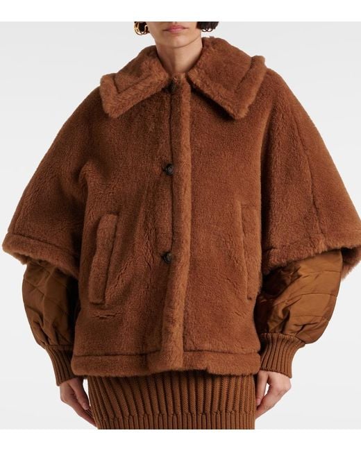 Capa De Tejido Teddy Max Mara de color Brown