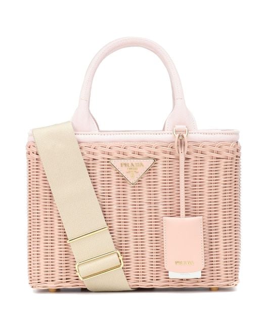 Prada Pink Bamboo Basket Bag