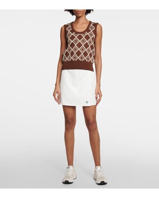 Tory Sport Brown Jacquard Vest