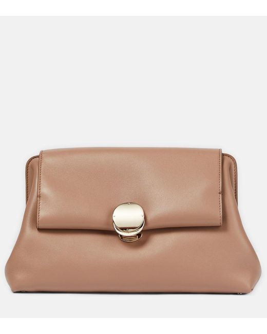 Chloé Brown Penelope Small Leather Clutch