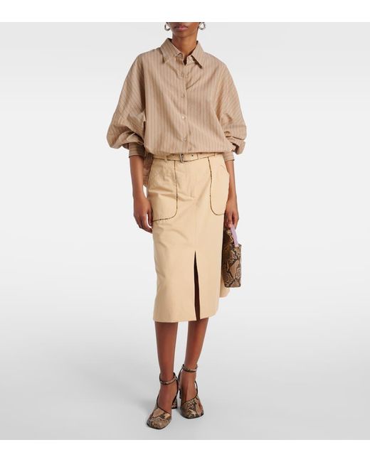 Dries Van Noten Natural Hemd Aus Einem Baumwollgemisch