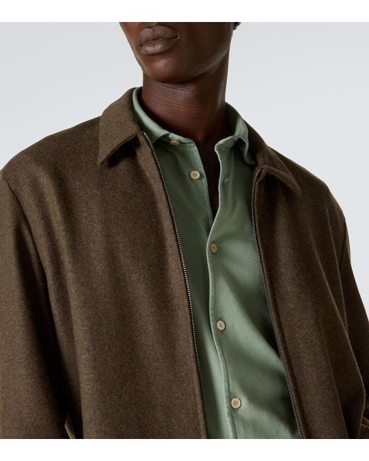 Fedeli Green Cotton Shirt for men