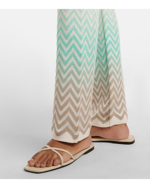 Missoni Multicolor Zigzag Cotton-Blend Flared Pants