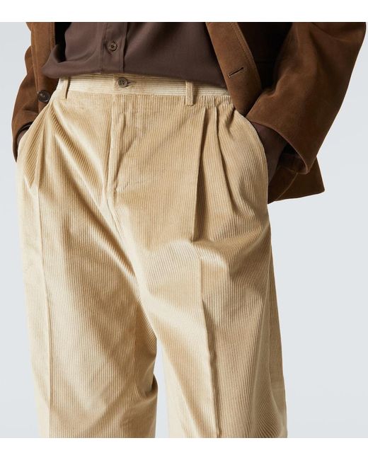 Canali Natural Cotton Corduroy Straight Pants for men