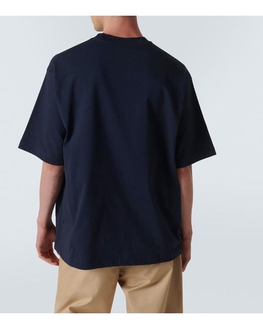 Gucci Blue Cotton Jersey T-Shirt With Print for men