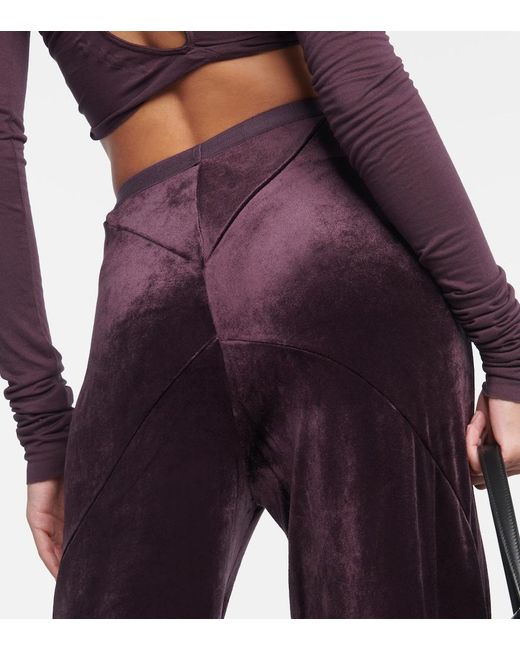 Rick Owens Blue Velvet Pants