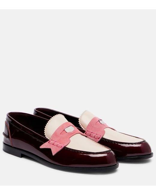Christian Louboutin Red Penny Donna Loafers
