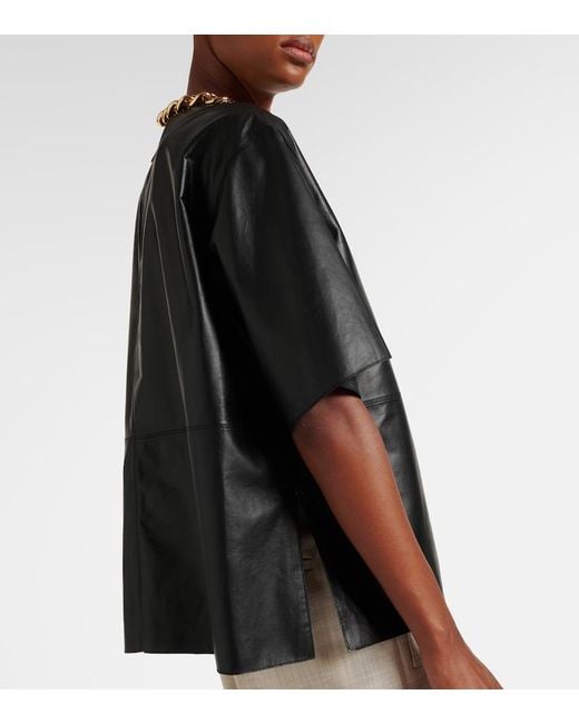 Joseph Black Tanjic Leather Top