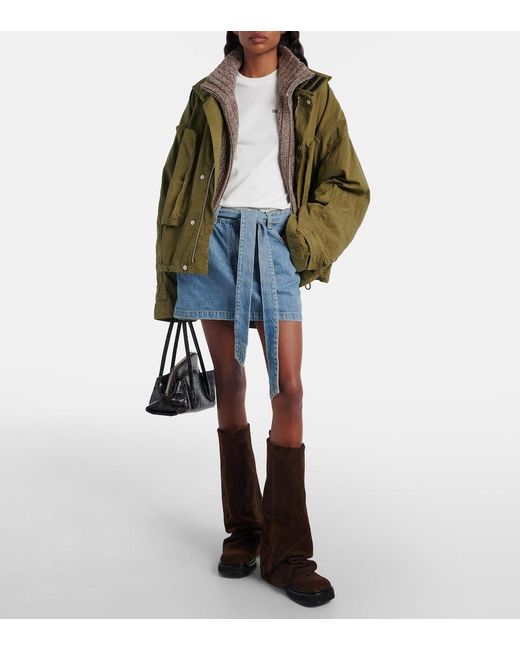 The Attico Brown Embroidered Wool And Cashmere Cardigan