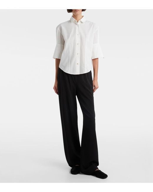 The Row Black Penelope Calf Hair Mules