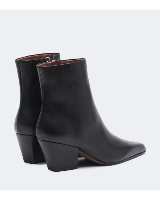 Paris Texas Black Jane Leather Ankle Boots