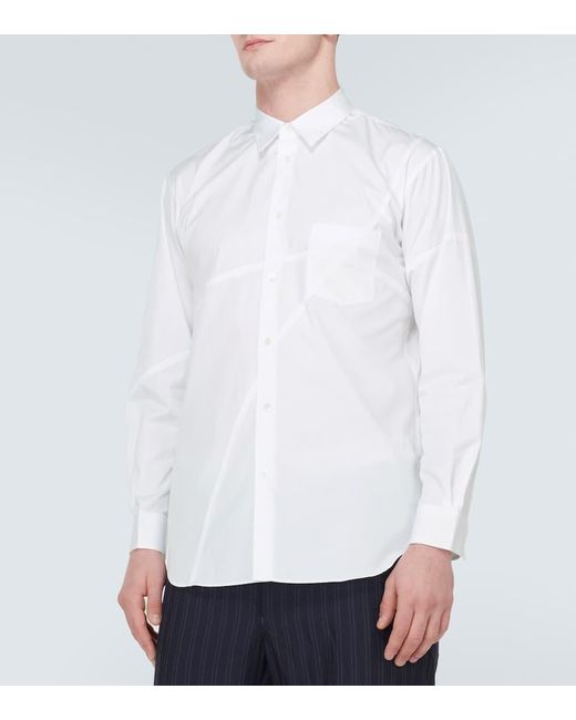 Camicia in popeline di cotone di Comme des Garçons in White da Uomo