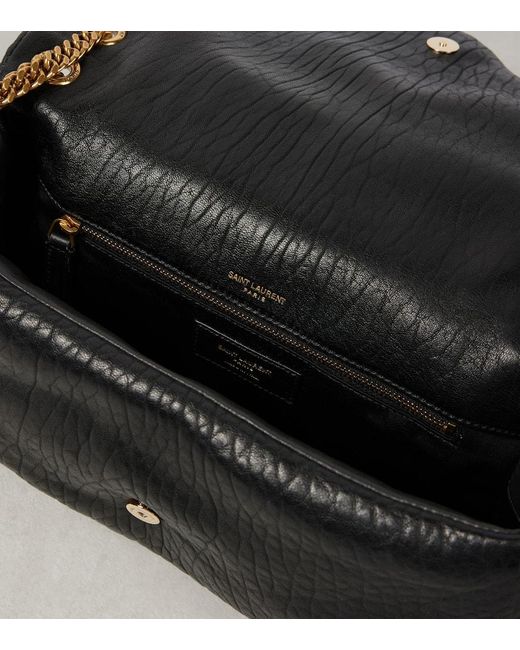 Saint Laurent Black Schultertasche Calypso Medium Aus Leder