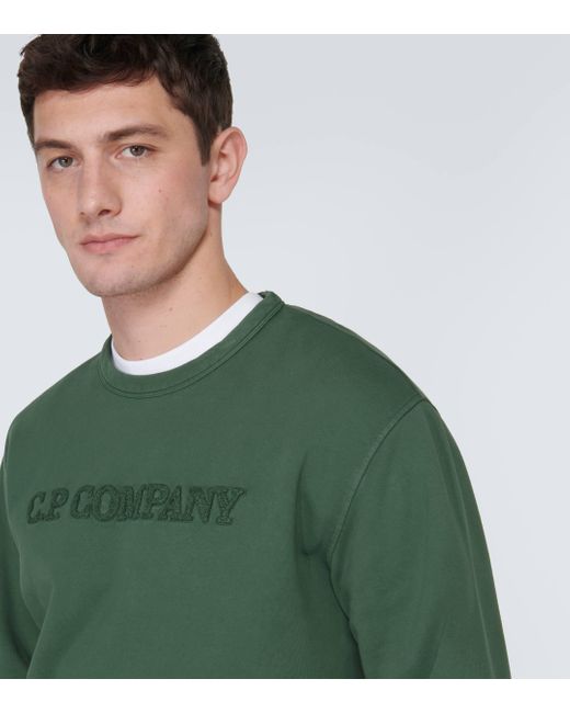 Sweat-shirt en coton a logo C P Company pour homme en coloris Green