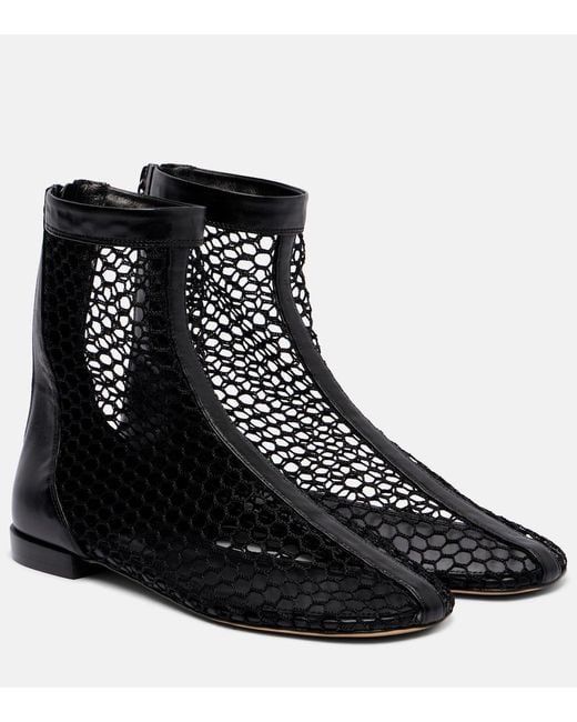 Souliers Martinez Black Maxima Mesh Ankle Boots