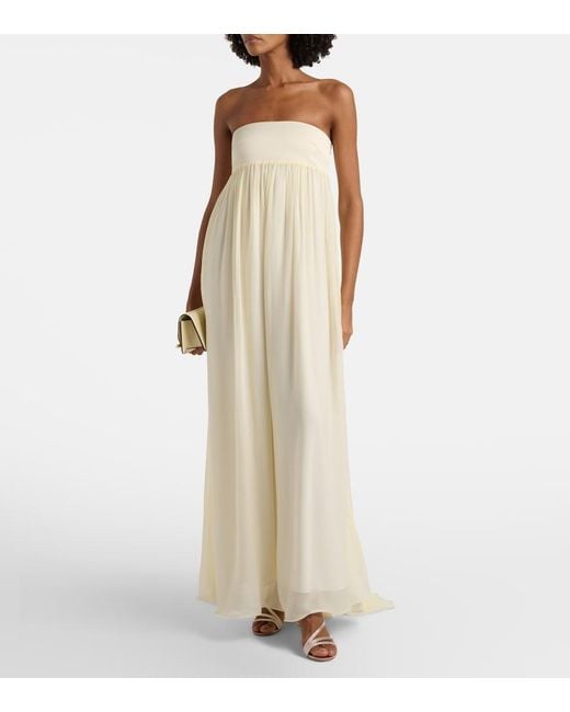 Posse White Solene Sash Maxi Dress