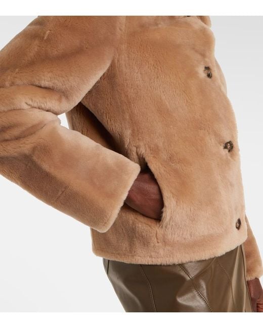 Yves Salomon Natural Shearling Jacket