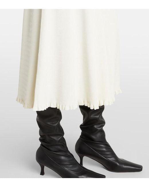 Proenza Schouler White Label Stina Ribbed-Knit Midi Skirt