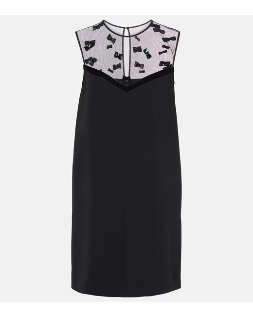 Max Mara Black Elegante Nandina Bow-Detail Minidress