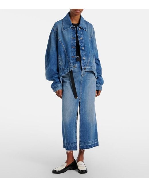 Givenchy Blue Deconstructed Oversized Denim Jacket