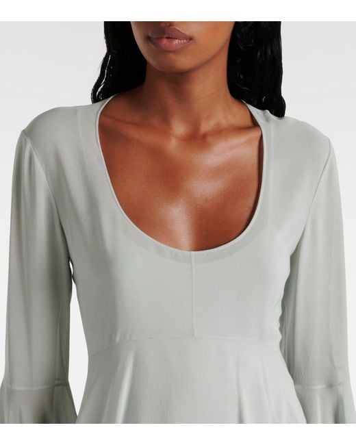 Chloé Blue Silk Chiffon Minidress