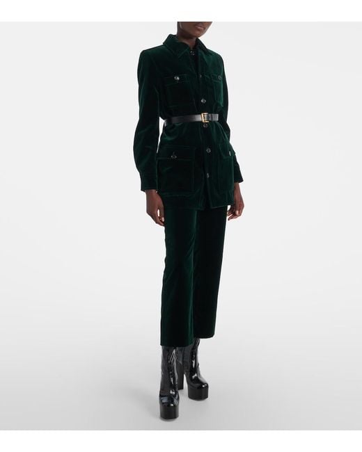 Saint Laurent Black Billy 95 Leather Platform Mid-Calf Boots