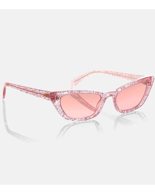 Miu Miu Pink Cat-Eye-Sonnenbrille