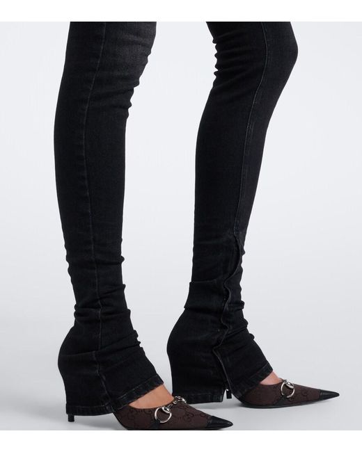 Gucci Black Low-Rise Skinny Jeans