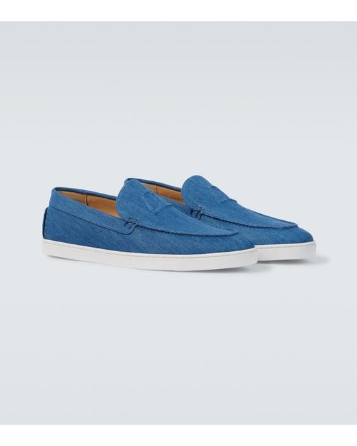 Christian Louboutin Blue 'Varsiboat' Loafers for men