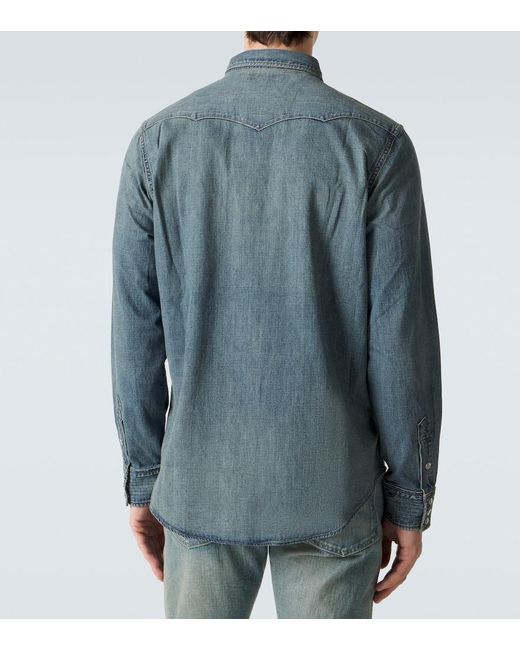RRL Blue Buffalo West Denim Shirt for men