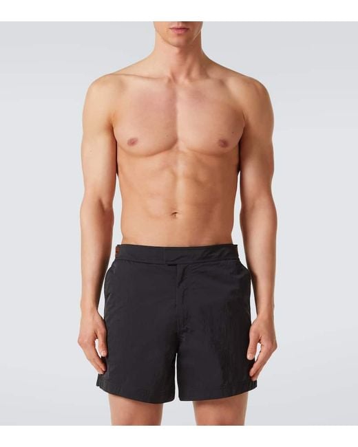 Zegna Black Rio Swim Trunks for men