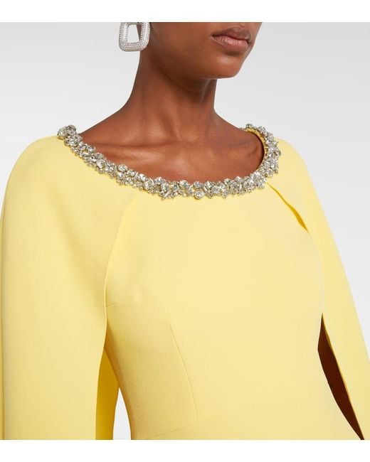 Safiyaa Yellow Robe Mit Kristallen