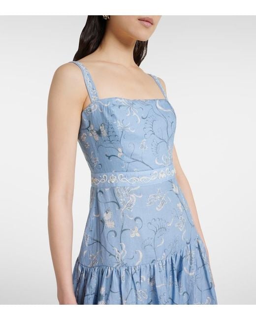 Abito Lungo Lima Lymanopoda di Agua Bendita in Blue