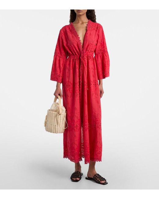 Melissa Odabash Tallulah Embroidered Cotton Kaftan
