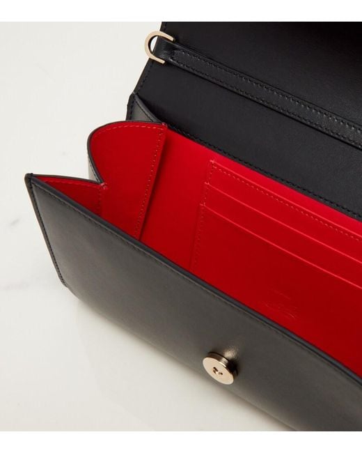Christian Louboutin Black Bettina Leather Wallet On Chain