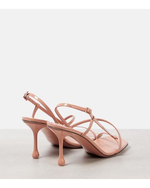 Jimmy Choo Pink Etana 80 Patent Leather Sandals