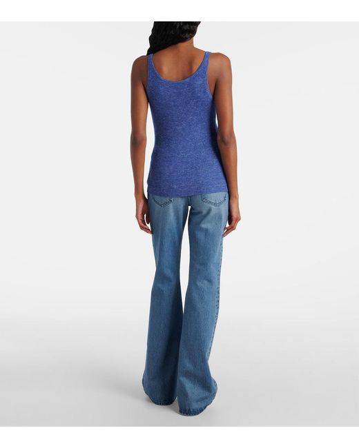 Gabriela Hearst Blue Cinxia Cashmere, Silk, And Hemp Tank Top