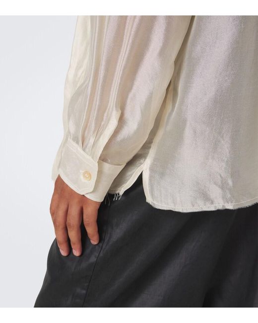 Our Legacy White Every Georgette Tuxedo Shirt for men