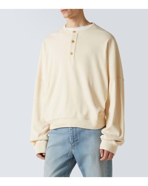 Camiseta Con Botones Greto De Algodon The Row de hombre de color Natural