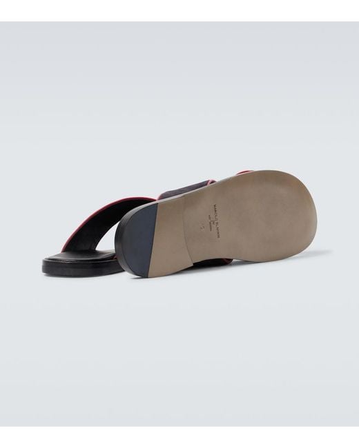 Manolo Blahnik Blue Otawi Suede Sandals for men