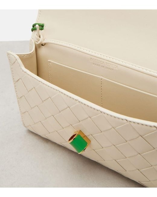 Bottega Veneta Natural Andiamo Daisy Leather Shoulder Bag