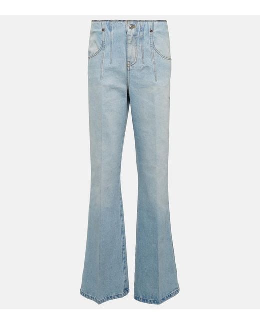 Victoria Beckham Blue Bleached Denim Jeans
